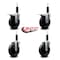 Service Caster 5'' Hard Rubber Swivel 1'' Expand Stem Caster Set 2 Total Lock Brakes, 4PK SCC-EXTTL20S514-HRS-2-S-2-1 - alternate 2